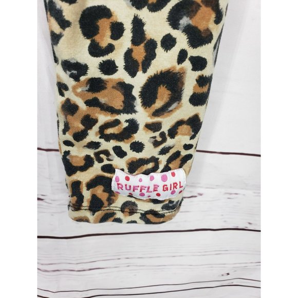 Ruffle Girl Cheetah Print Girls Elastic Waist Leggings Size 8‎ - Picture 8 of 10